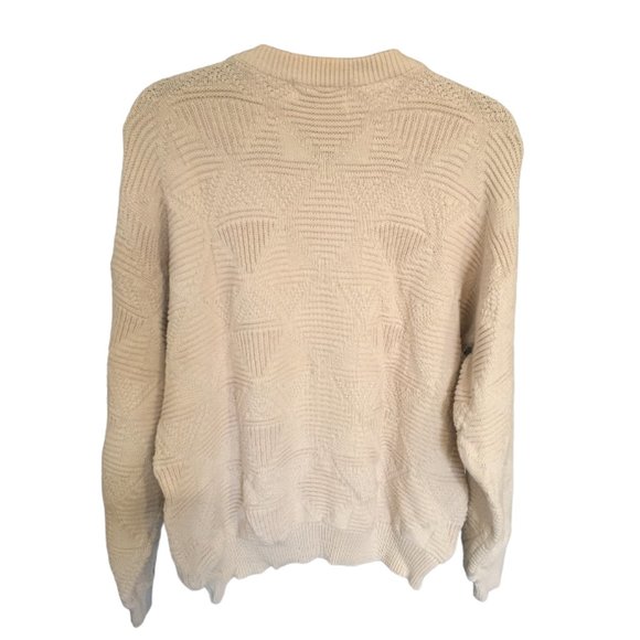 McGregor Vintage Chunky Knit Cream Color  Cotton Men's Sweater, Size XL - Picture 2 of 4